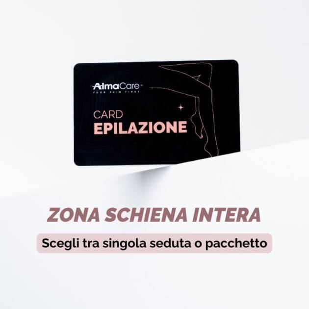 Card Epilazione Zona Grande - Schiena intera